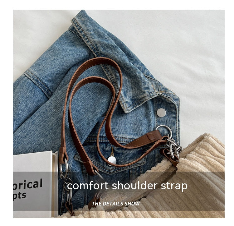 Large Capacity Casual Corduroy Zipper Handbag