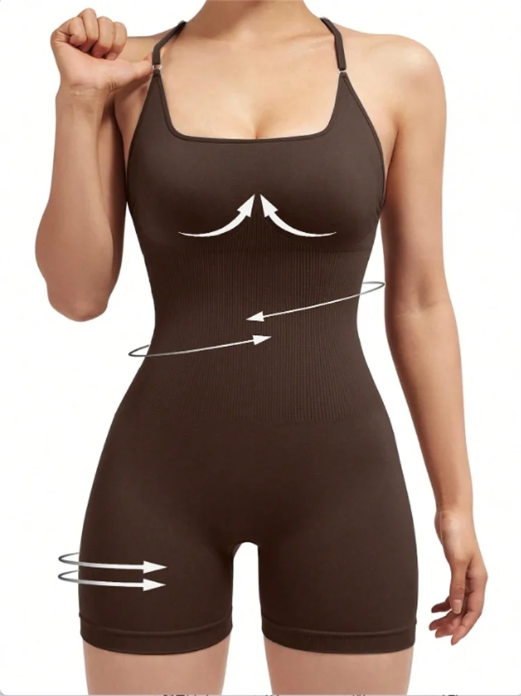 Adjustable Fitness Jumpsuit Backless 